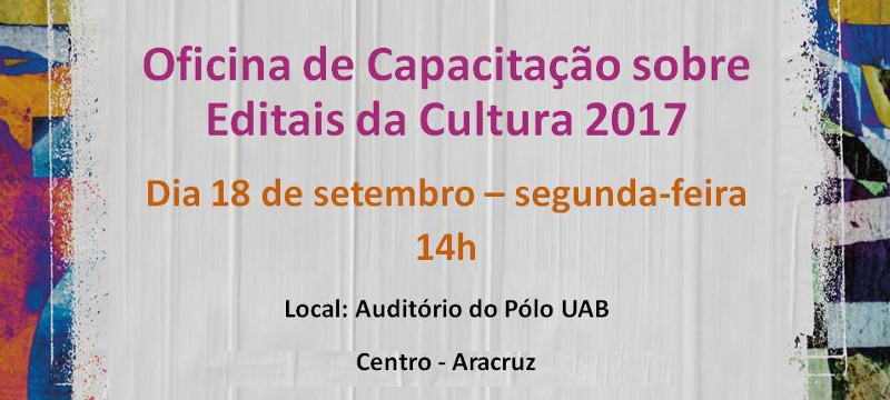 Oficina para participar de Editais de Cultura